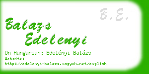 balazs edelenyi business card